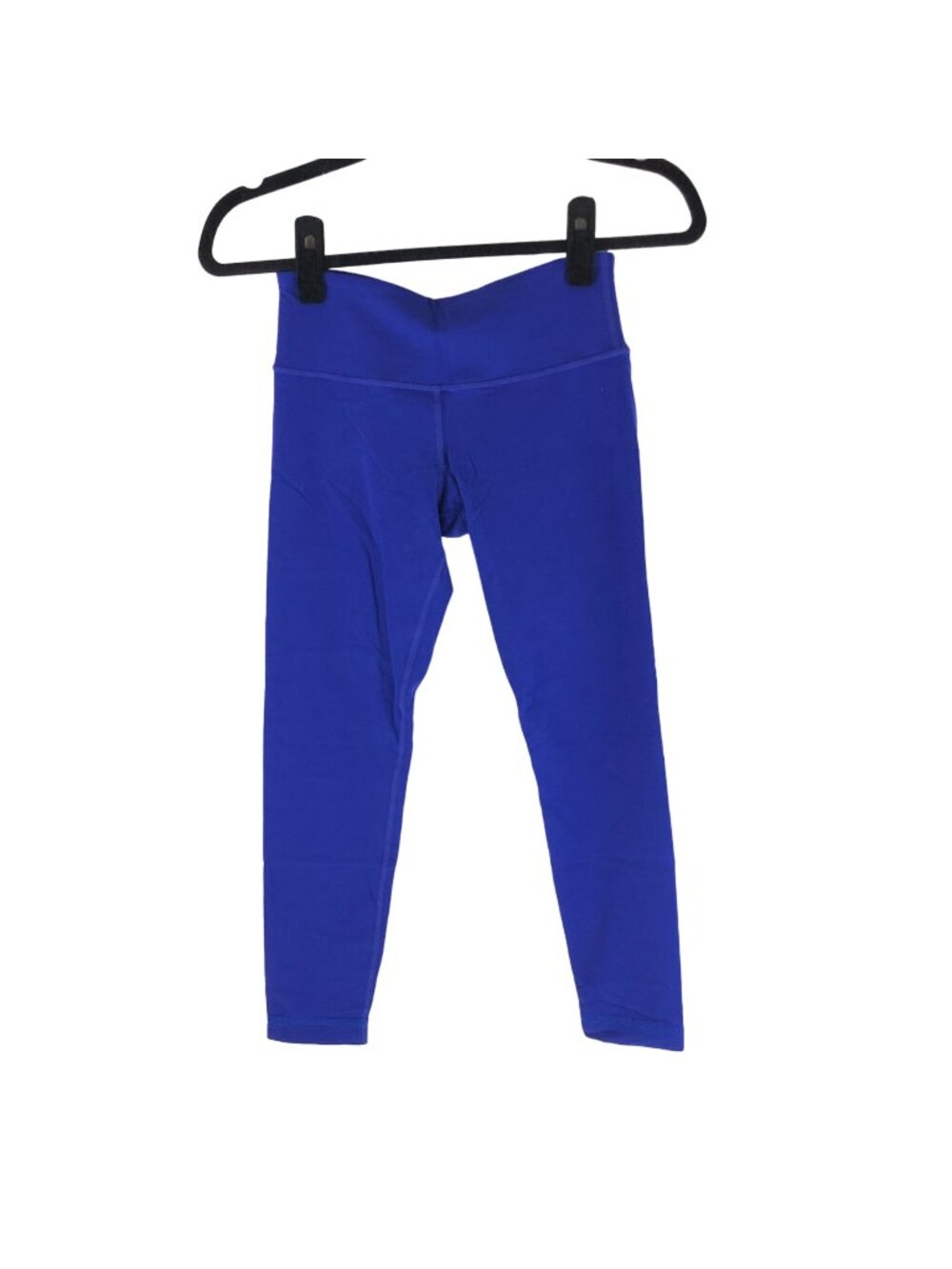 Lululemon Womens Wunder Under Crop Leggings Pants Blue 4